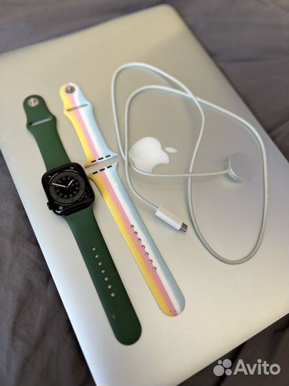 Часы apple watch 7 45 mm green