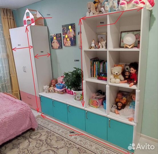 Детский шкаф для одежды и детский стеллаж