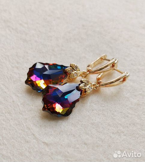Серьги с кристалами swarovski