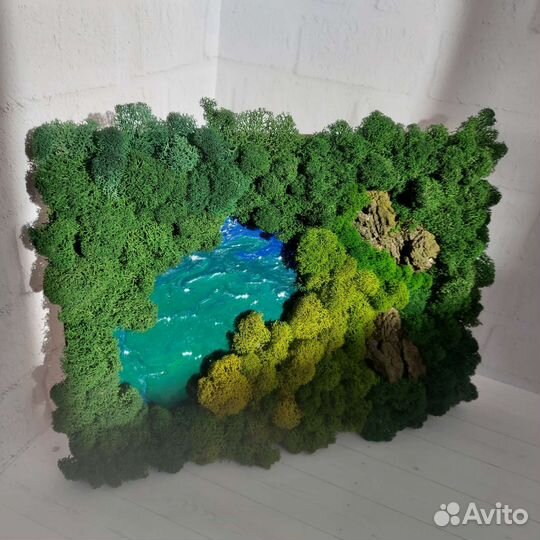 Картина из стабилизированного мха