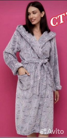 Халат махровый женский