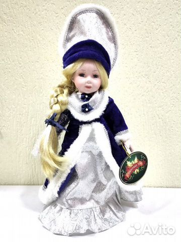 Кукла фарфоровая коллекционная Снегурочка