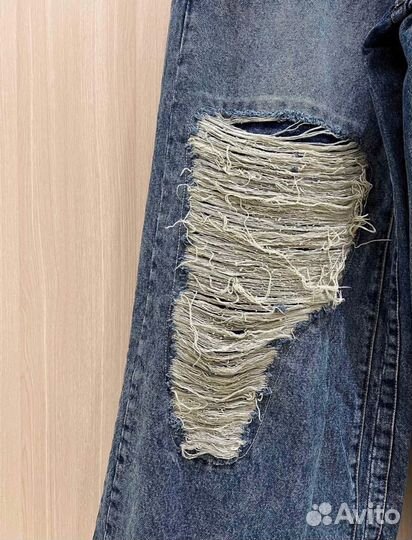 Джинсы Vetements 23SS Distressed Flared Jeans