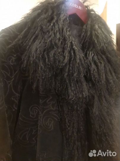 Куртка натуральная замша, мех ламы