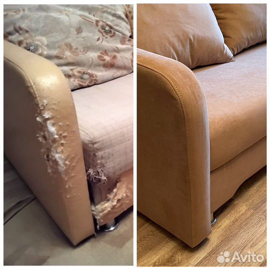 Перетяжка ремонт мягкой мебели