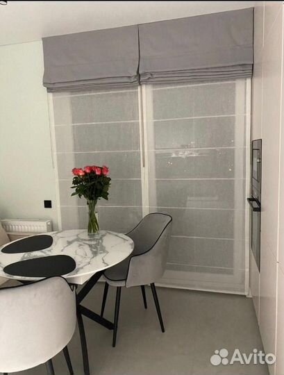 Римская штора с тюлем