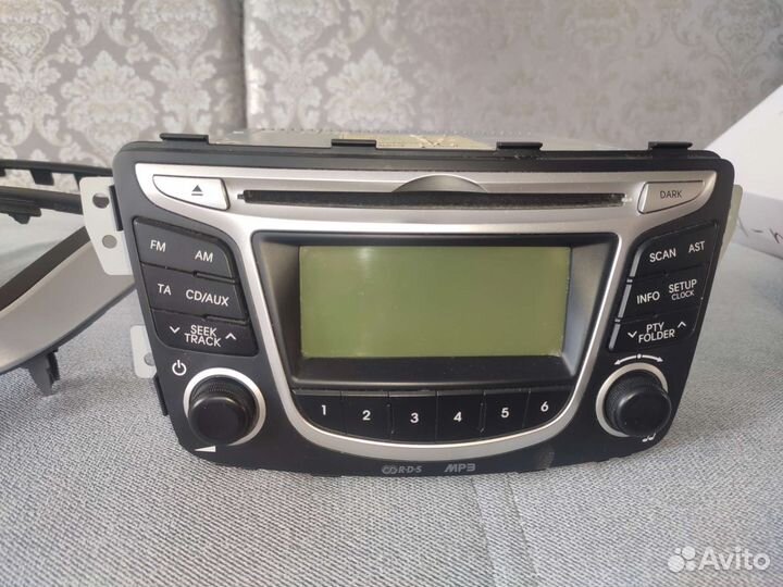 Магнитола hyundai solaris + рамка