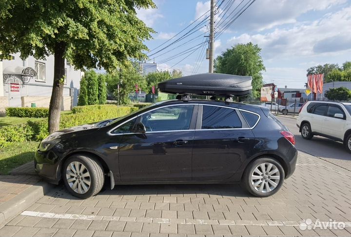 Автобокс LUX irbis 450L черный матовый на Opel