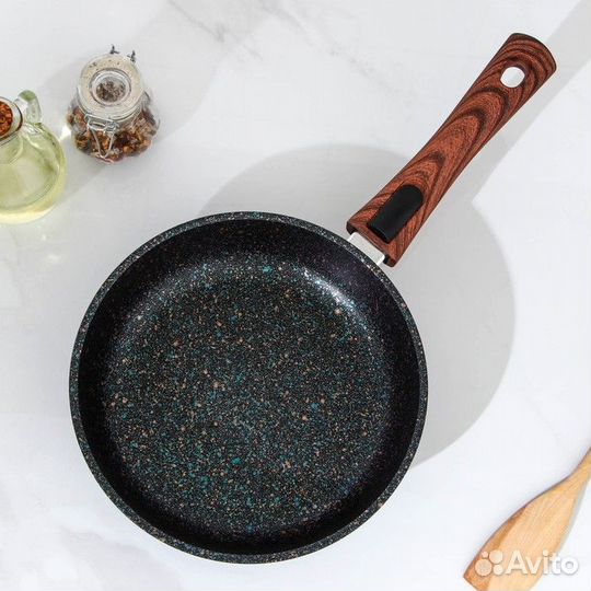 Сковорода Granit ultra blue, d22 см, съёмная ручка