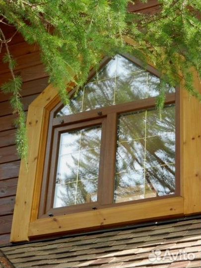 Окна коричневые