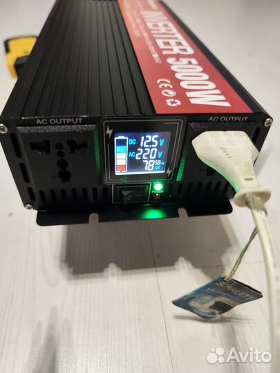 Инвертор 5000Вт 12В и 24В 220В Чистый синус