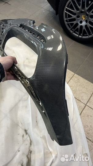 Диффузор, накладка бампера s222 карбон, орига