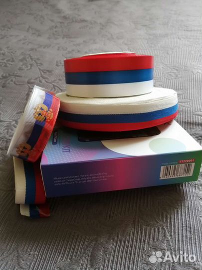 Атласная и репсовая триколор лента