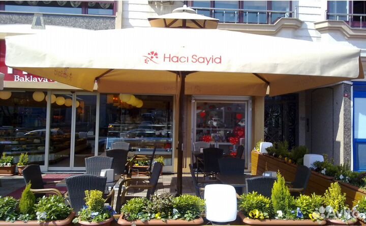 Зонт уличный с центральной опорой 4х4