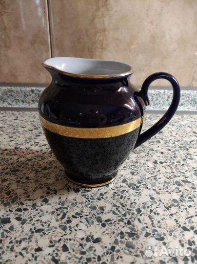 Молочник лфз cobalt и чайник большой СССР