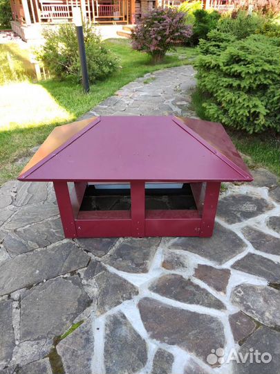 Колпак на трубу дымохода вишневый, дымник