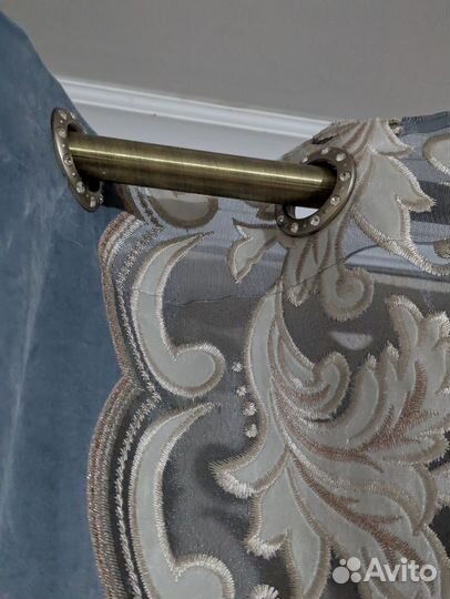 Портьеры голубые