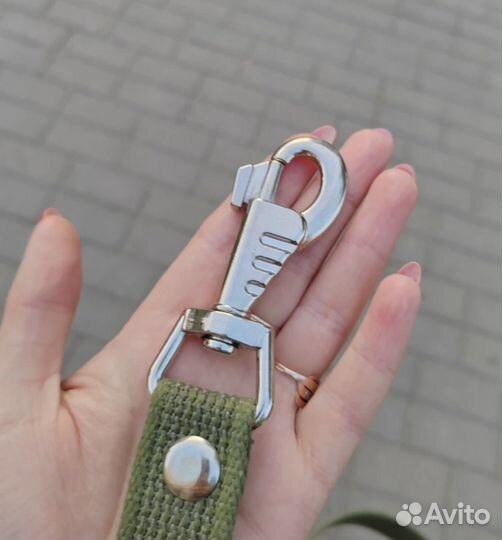 Поводки брезентовые 2, 3, 5 м, чёрные, зелёные