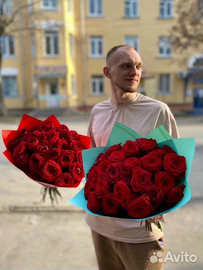 25 красных роз
