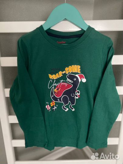 Лонгслив новогодний 98 104 110 116