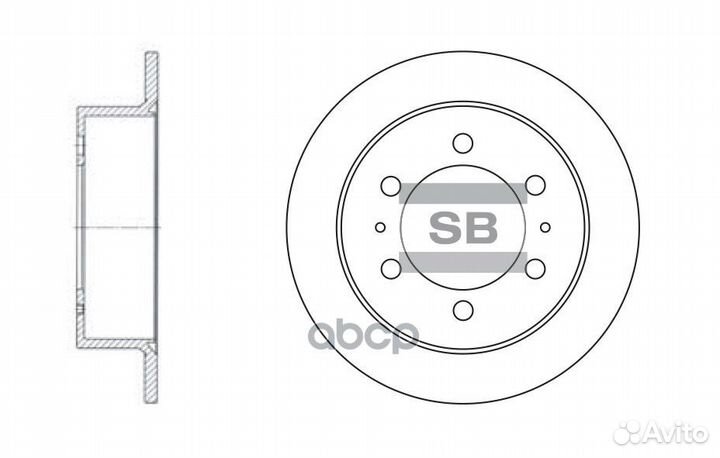 Диск тормозной передний ssangyong musso / rexto