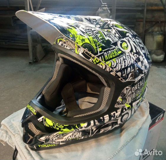 Мотошлем oneal 3series M + очки и перчатки