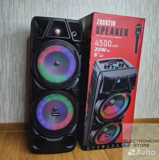 Портативная Колонка ZQS8210 Черная v.5