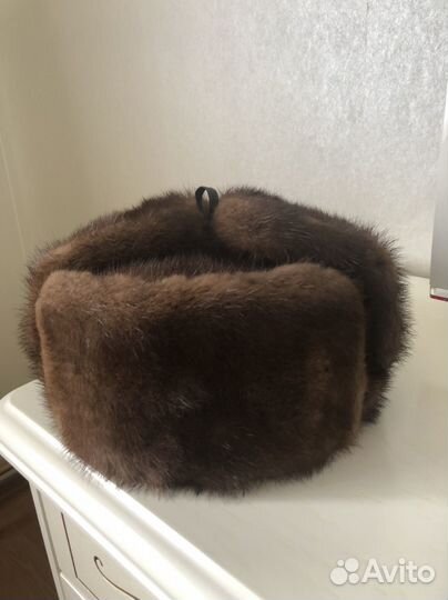 Норковая шапка мужская ушанка