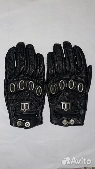 Мото перчатки кожаные