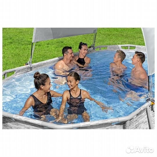 Навес для каркасного бассейна