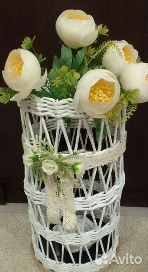 Плетёные корзины,фонари, панно