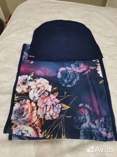 Комплект шапка и снуд женский