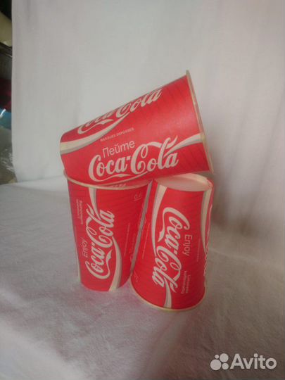 Стаканы бумажные Кока кола 1995г винтаж коллекции