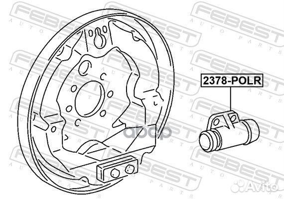 Цилиндр тормозной задний 2378polr Febest