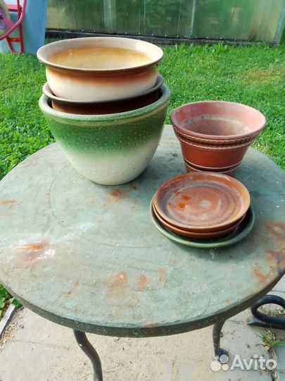 Керамические горшки для цветов бу