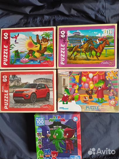 Пазлы 5 штук