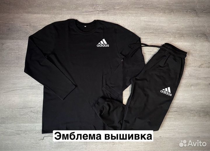 Спортивный костюм черный Adidas мужской новый