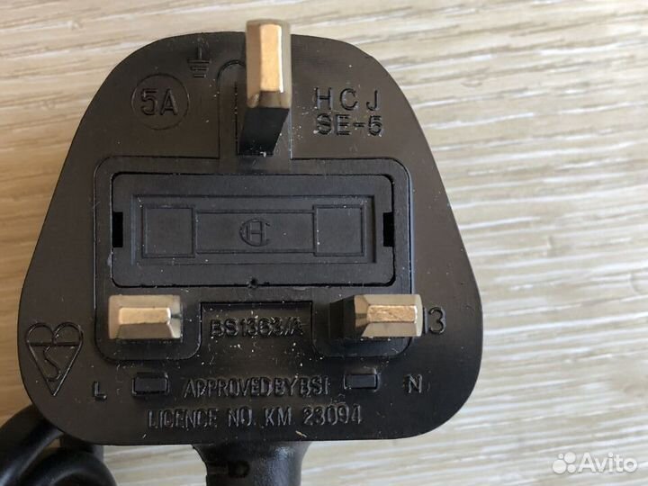 Шнур питания BS 1363/A, длина 2 м