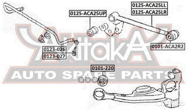 Тяга задняя поперечная верхняя toyota RAV4 ACA2