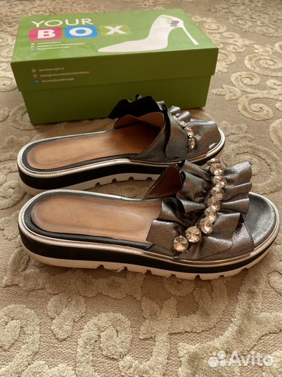 Шлепки натуральная кожа 40 your BOX