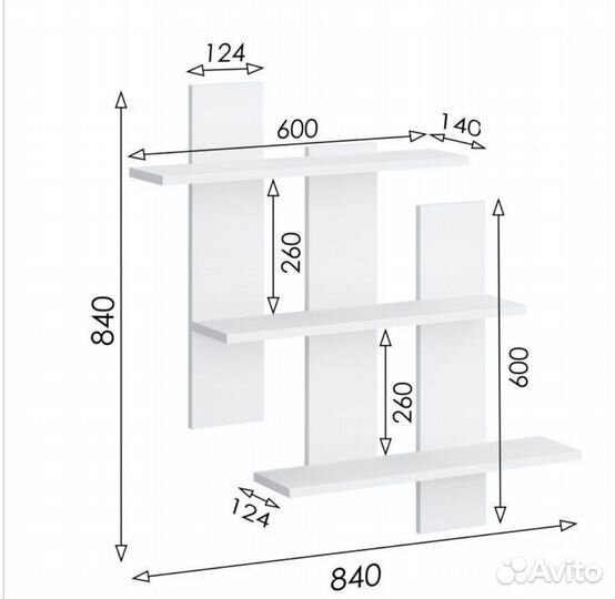 Полка настенная