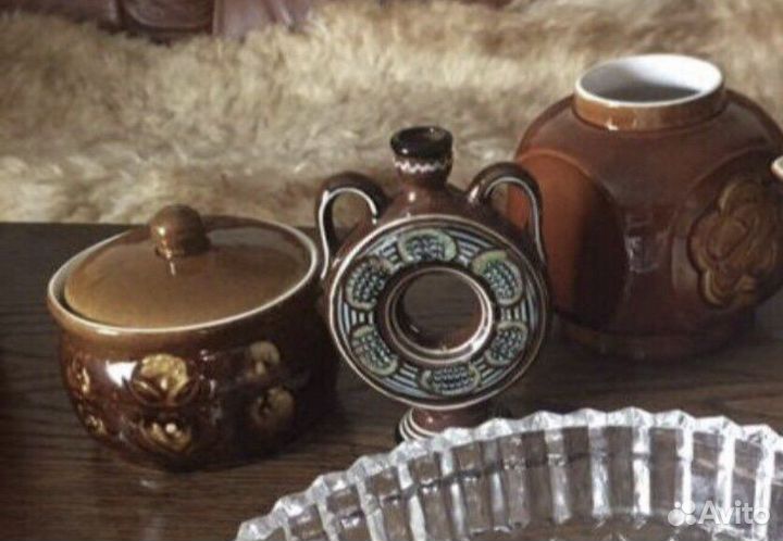 Хрусталь, молочник Дулево