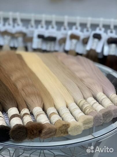Волосы для наращивания, нейтральный блонд волна
