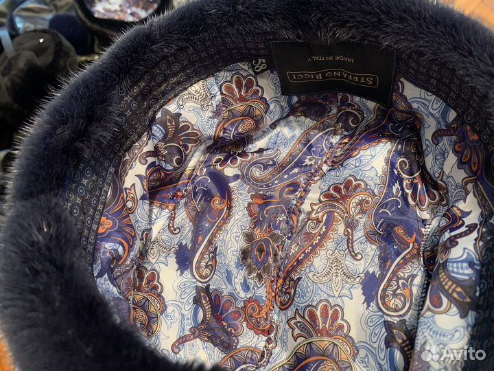 Ушанка Норка с Кожей Stefano Ricci