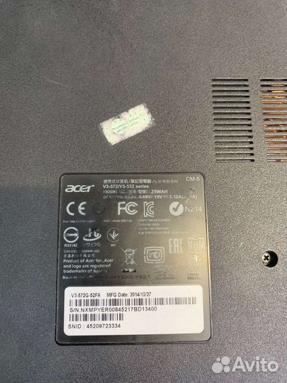 Acer V3-572G, Игровой ноутбук core I5 5200/8gb