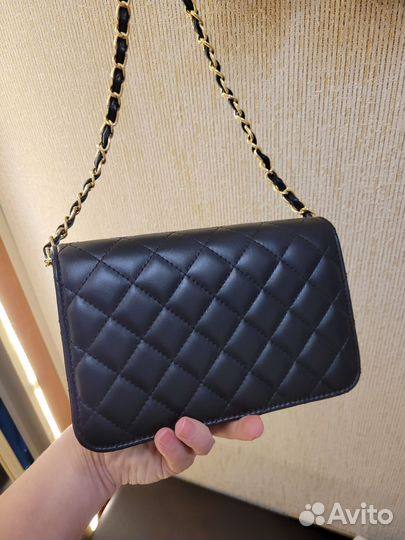 Сумка женская вечерняя клатч черная Chanel