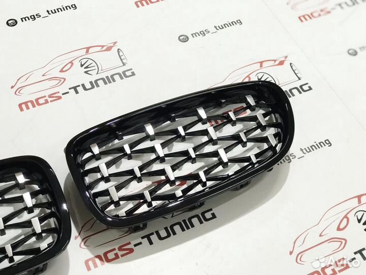 Решетка BMW 5 series F10 Diamond черный обод