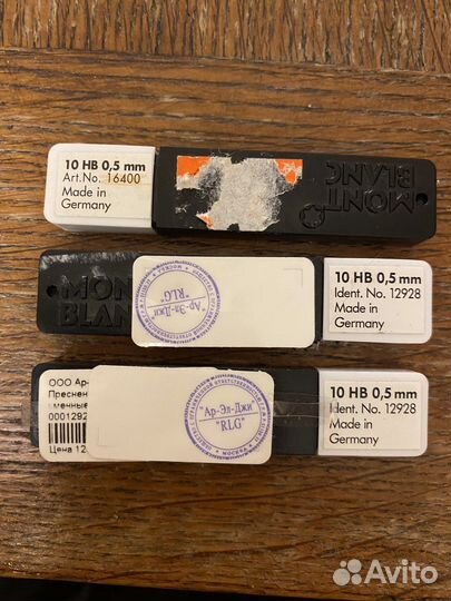 Грифели черные Montblanc 0,5 мм 10 HB