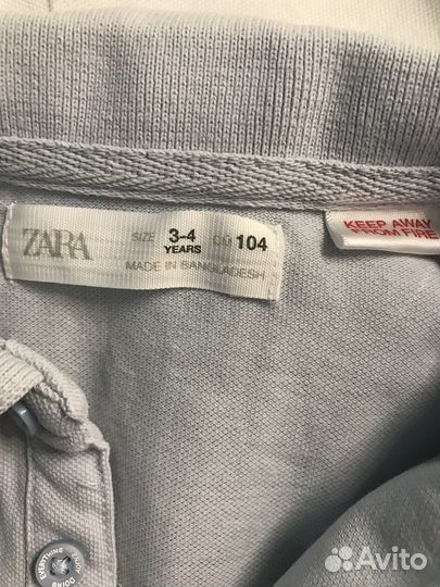 Рубашка zara для мальчика 110 см
