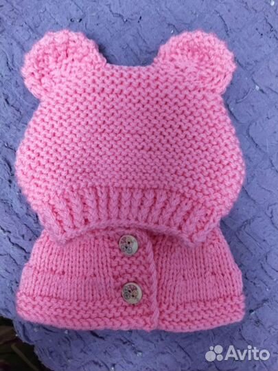 Шапка детская, пинетки